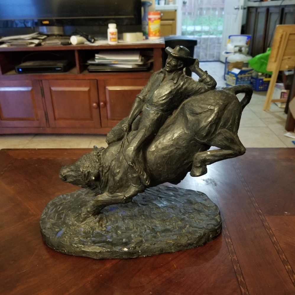 1979 Austin Productions Chalkware Bull Rider
